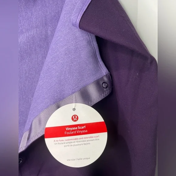 Lululemon Vinyasa Reversible ColorBlock Scarf - Zinfandel Purple/Winter Orchid - Picture 9 of 16